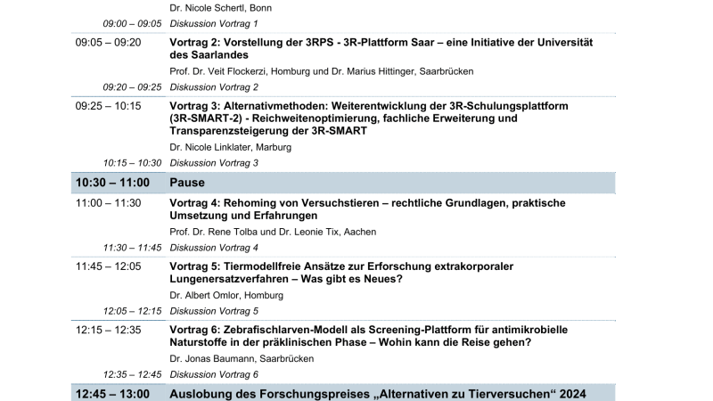 Programm des Homburger Kolloquiums 2023